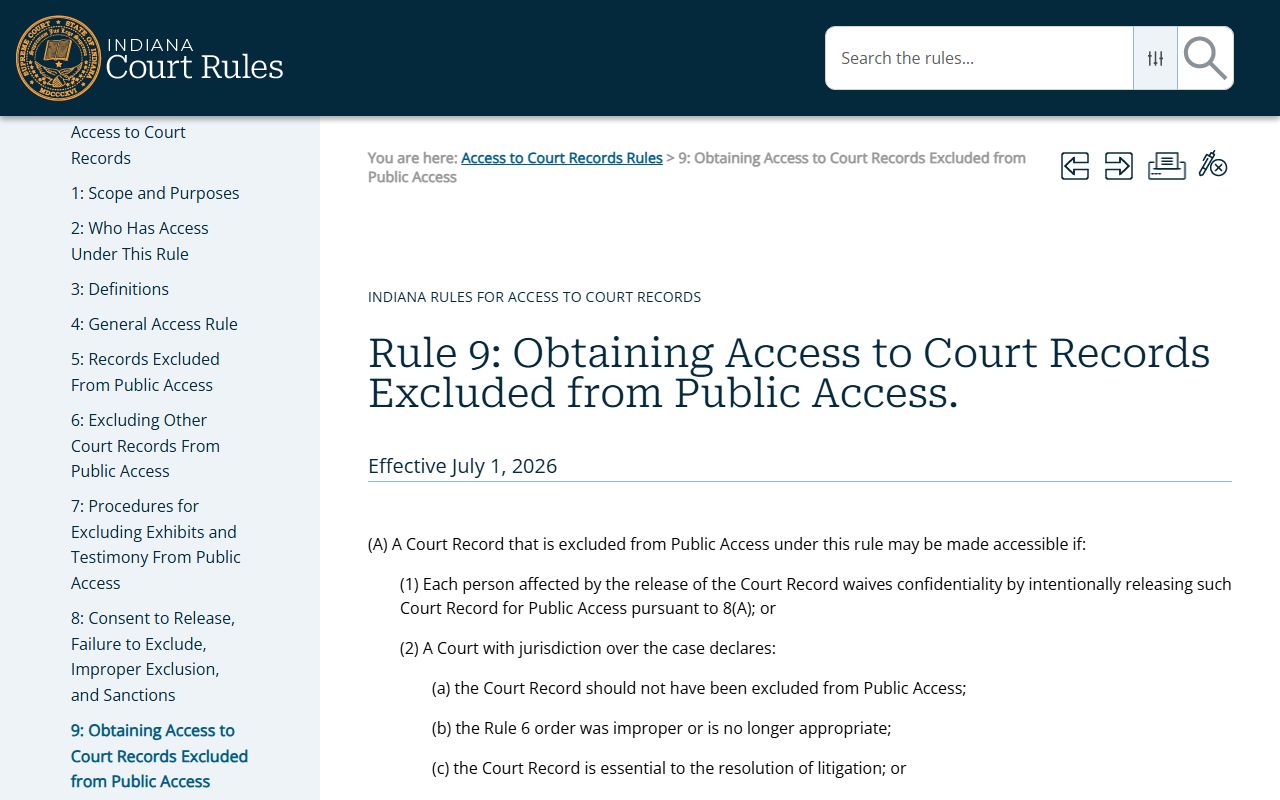 Tippecanoe County arrest records and court charges Rule 9 procedure