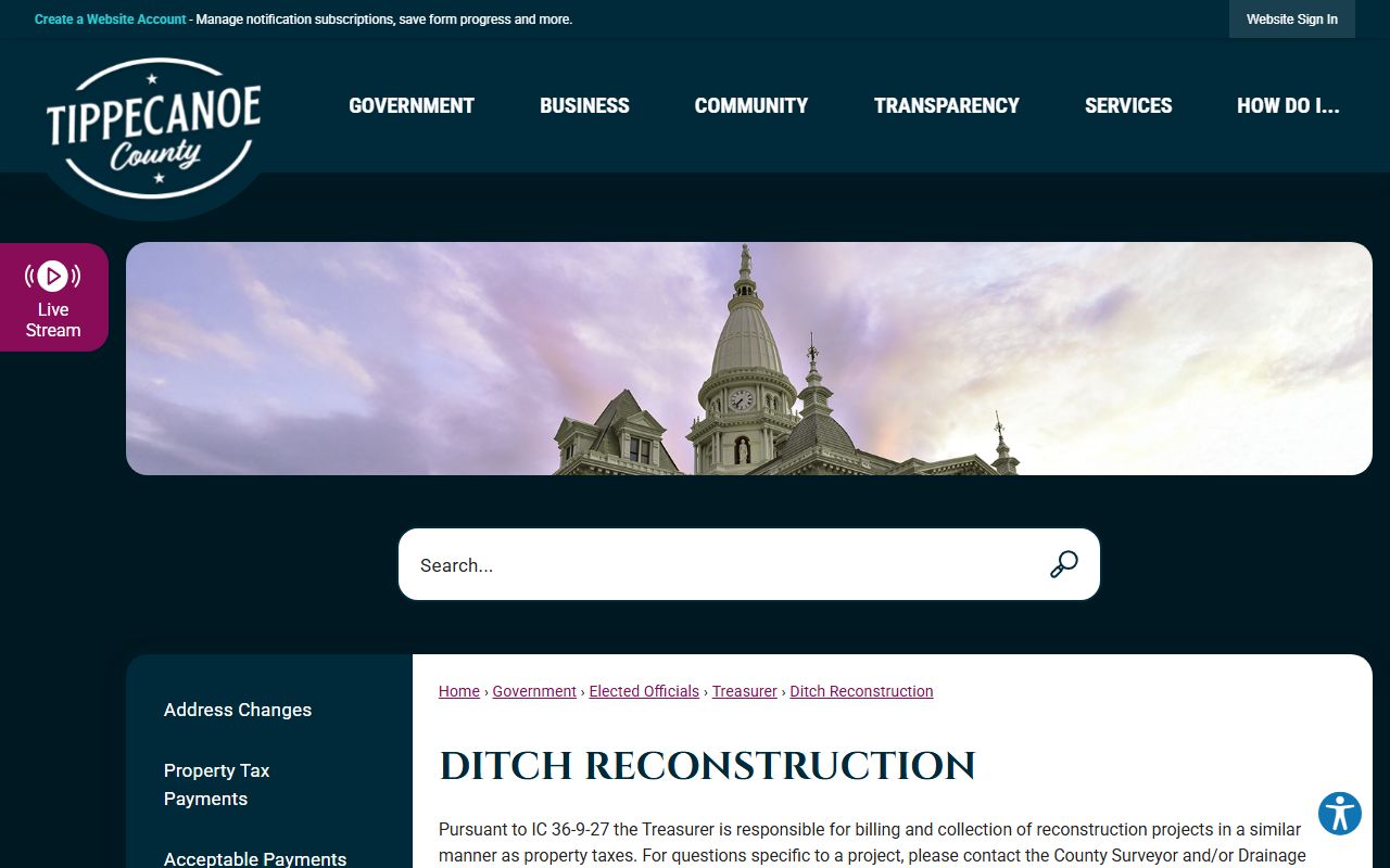 Tippecanoe County Small Claims Court records and forms page