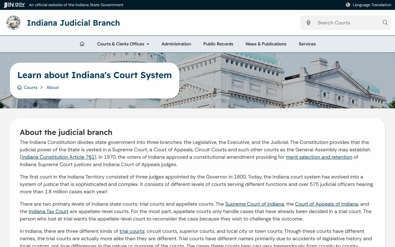 Tippecanoe County court records and Indiana court hierarchy